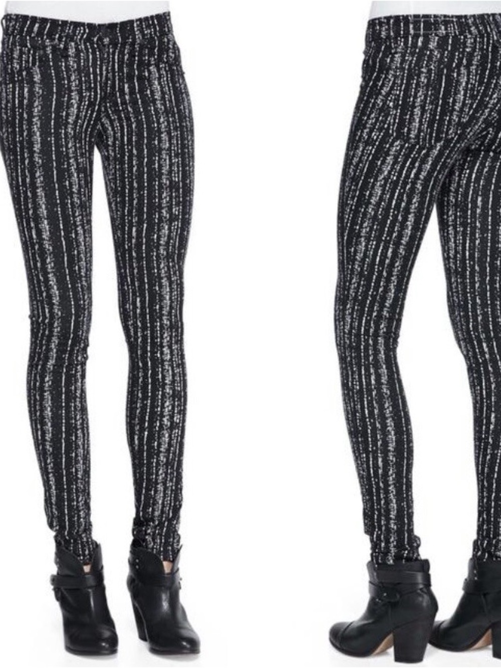 Rag & Bone Jeans - Leggings Barcode Printed Knit Pants